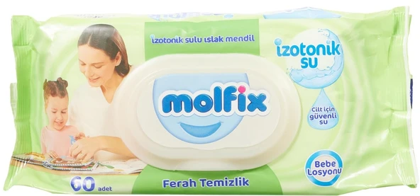 Molfix İzotonik Sulu Ferah Temizlik Islak Havlu Mendil 60'lı ürün görseli 1