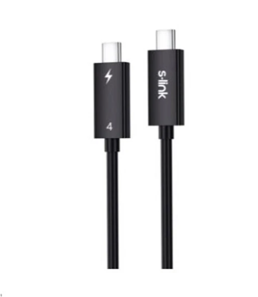 S-link SL-TC402 Thunderbolt 4.0 2m 8k 60Hz PD100W TypeC to TypeC 40Gbps Hızlı Data Kablosu ürün görseli 1