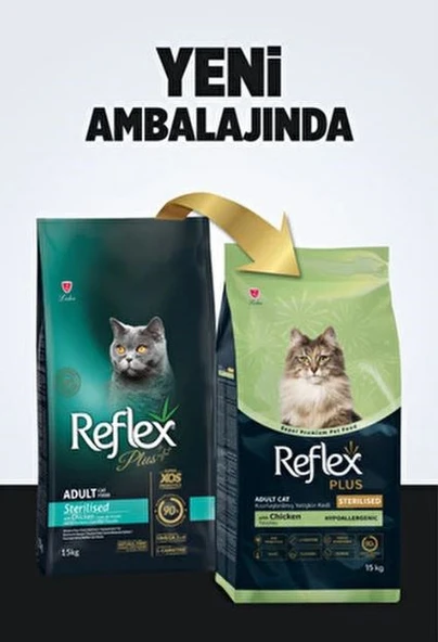 Reflex Plus Sterilised Tavuklu Kısırlaştırılmış Yetişkin Kedi Maması 1,5 KG ürün görseli 1