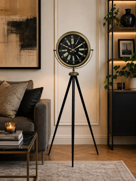Eskitme İhtişam Tripod Ayaklı Saat ürün görseli 1