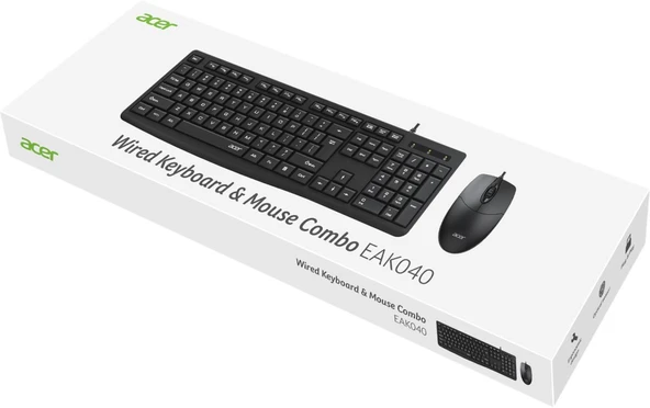ACER EAK040 BKL Kablolu Klavye+ Mouse set ürün görseli 1