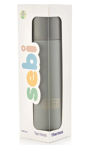 Sebi Bebe Prime Çelik Termos 400 ml Gri - Resim 2