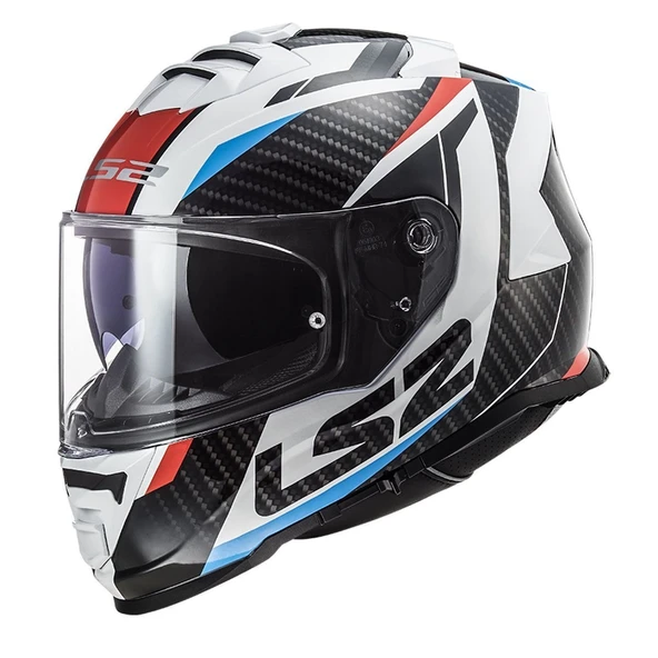 KAPALI KASK LS2 STORM 2 RACER MAVİ KIRMIZI ORJİNAL VİZÖRLÜ L ürün görseli 1