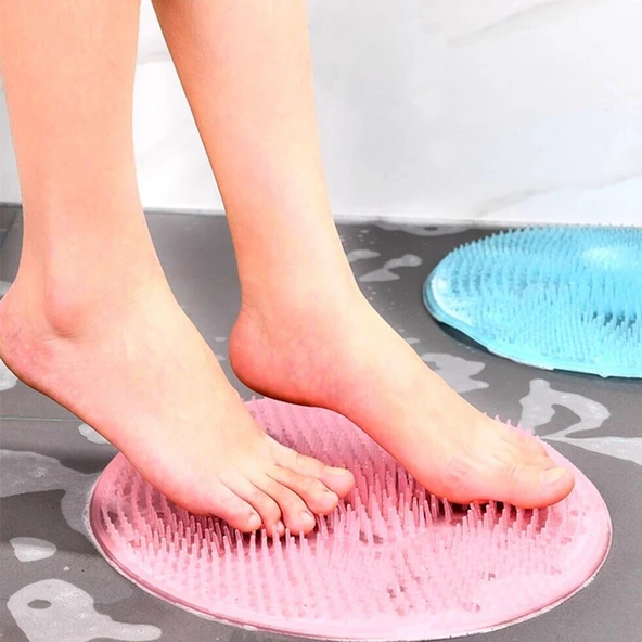 Silikon Fırçalı Banyo Masaj Matı ve  Ayaklar için Topuk Masaj Paspası ürün görseli 1