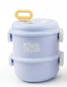 Vagon Life 860 ml İki Katlı Beslenme Kutusu Vgn-12168 Mavi ürün görseli 1