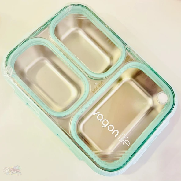 Vagon Life 620 ml 3 Bölmeli Paslanmaz Çelik Beslenme Kutusu Vgn-7097 ürün görseli 1