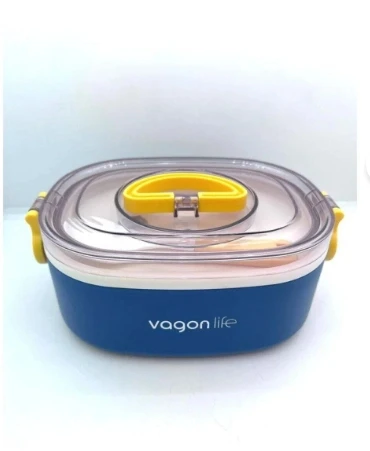 Vagon Life 540 ml İki Katlı Paslanmaz Çelik Beslenme Kutusu Vgn-6750 Mavi ürün görseli 1