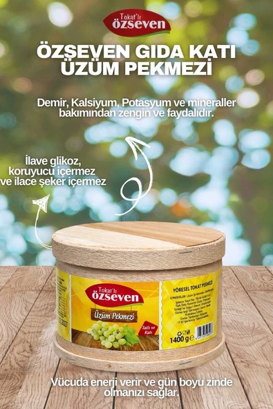 Özseven Katı Üzüm Pekmezi 1400gr ürün görseli 1