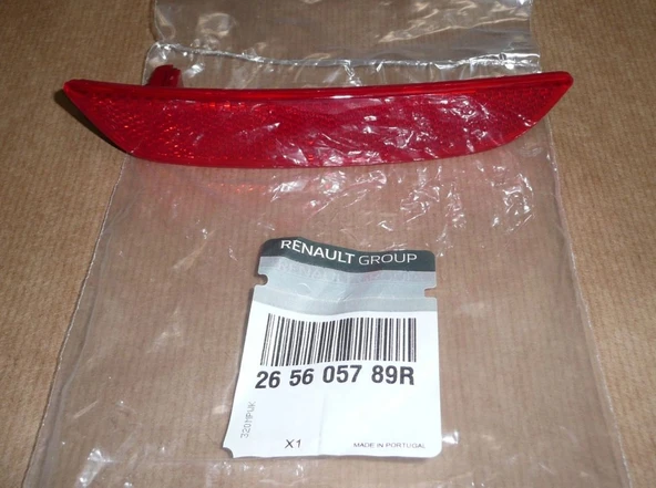 Renault Clio Arka Tampon Reflektörü Hatchback  Sağ 2011- (Oem No:  265605789R) ürün görseli 1