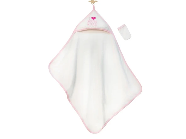 I Mam & Dad Nakışlı Bebek Havlu Silgi - Pembe ürün görseli 1