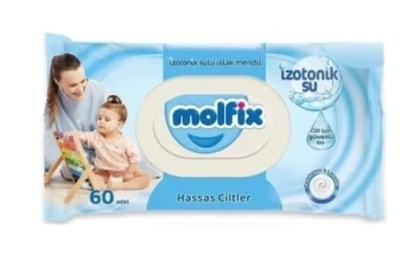 Molfix İzotonik Sulu Pamuk Hassas Islak Havlu Mendil 60'lı ürün görseli 1