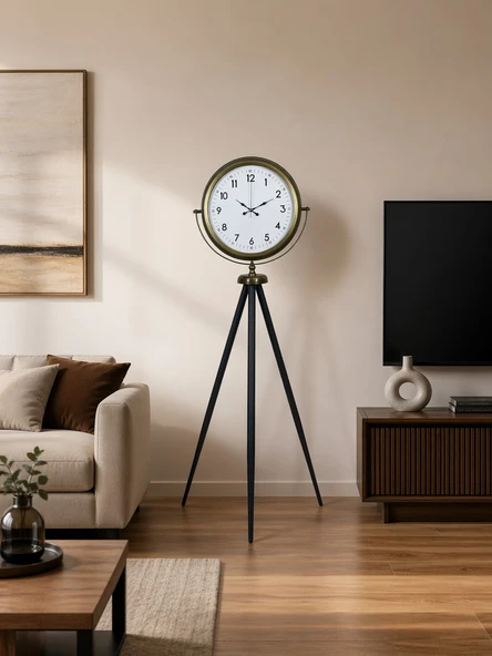 Klasik Eskitme Tripod Ayaklı Saat ürün görseli 1