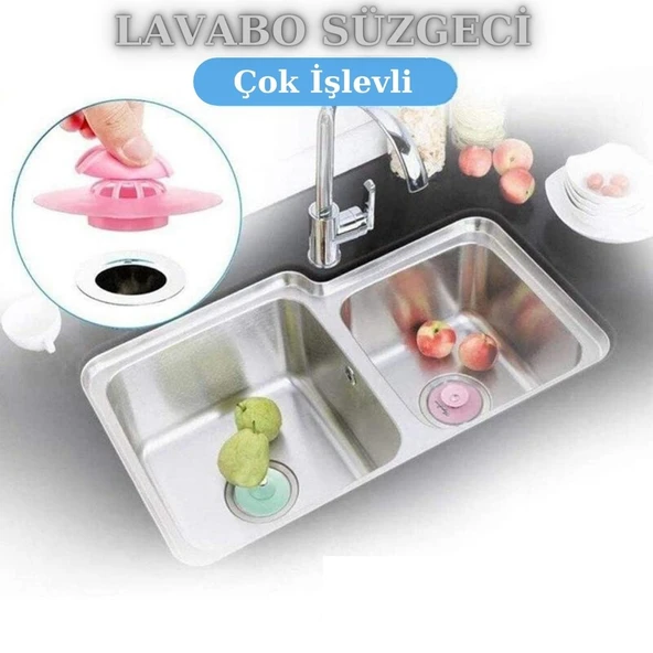 Silikon Malzeme Banyo Mutfak Gider Evye Lavabo İçine Çöp Tıpası Kaydırmaz Süzgeç Çeşitleri M ürün görseli 1