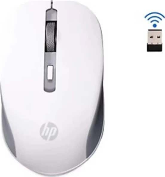 Hp S1000 Plus 1600DPI 2.4GHz WireLess Beyaz Kablosuz Mouse (Pil İçinde) ürün görseli 1