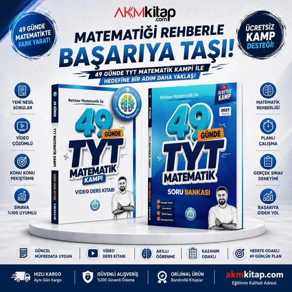 Rehber Matematik 2027 49 Günde TYT Matematik Konu ve Soru Bankası Seti 2 Kitap ürün görseli 1