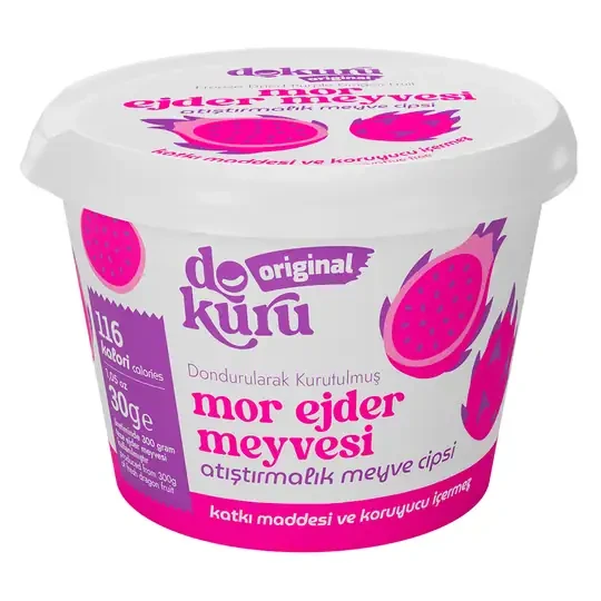 Dokuru Original Mor Ejder Meyvesi Atıştırmalık Meyve Cipsi 30gr ürün görseli 1