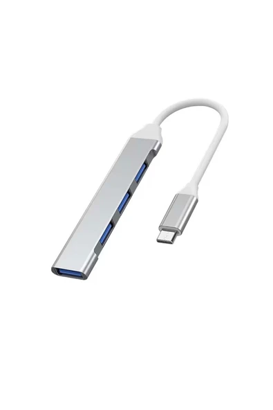 Type-C USB Çoklayıcı Hub | 1x USB 3.0 + 3x USB 2.0 | Yüksek Hızlı Dönüştürücü Adaptö ürün görseli 1