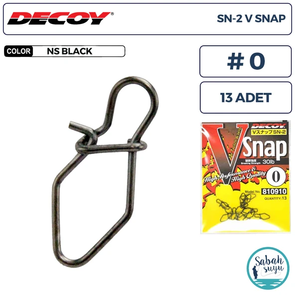 Decoy SN-2 V Snap Klips #0 30lb (13 Adet) ürün görseli 1