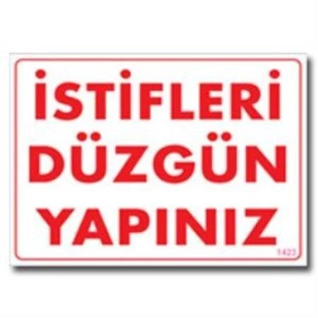 Mey İthalat® İstifleri Düzgün Yapınız Uyarı Levhası 25x35 KOD:1423 ürün görseli 1