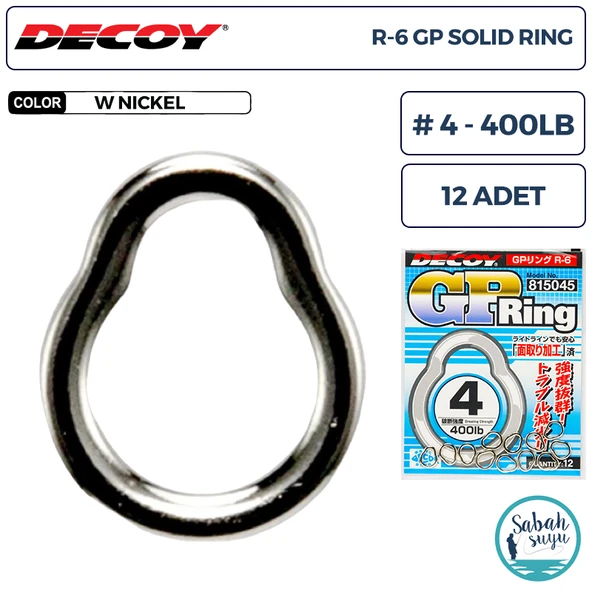 Decoy R-6 GP Solid Ring (Kapalı Halka) #4 400lb (12 Adet) ürün görseli 1