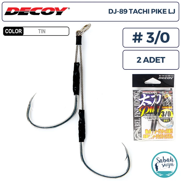 Decoy DJ-89 Tachi Pike LJ Çiftli Jig Asist İğnesi #3/0 (2 Adet) ürün görseli 1
