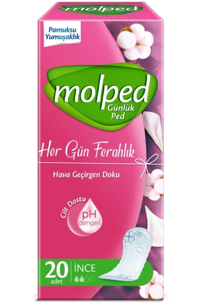 Molped Ince Günlük Ped 20'li ürün görseli 1