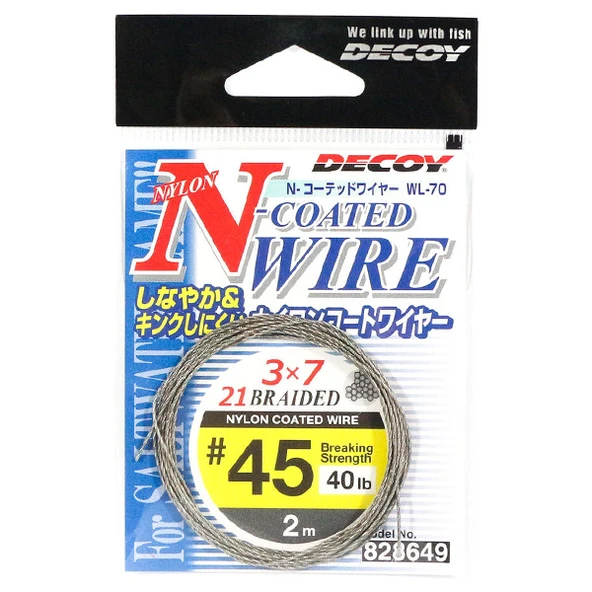 Decoy WL-70 N-Coated Wire Çelik Tel #45 40lb 2mt ürün görseli 1