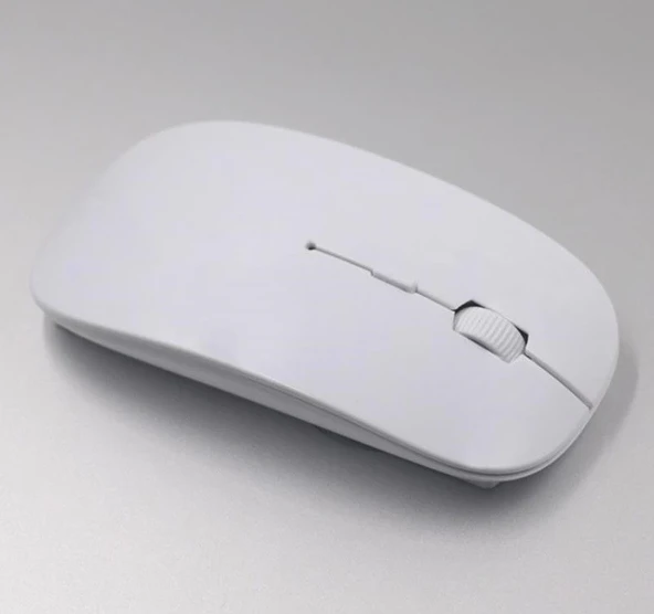 Ultra İnce Usb Bilgisayar Pc Dizüstü Masaüstü Kablosuz Mouse (beyaz) ürün görseli 1