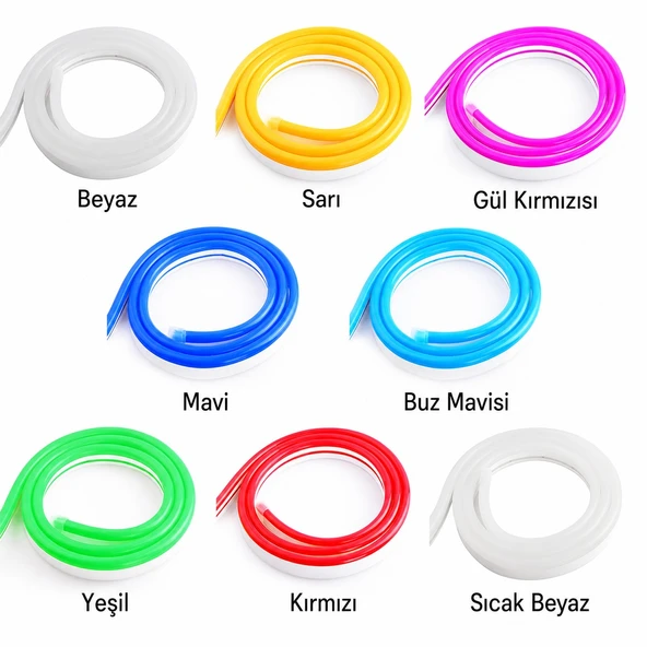Profesyonel Dekorasyon Ve Tabela İçin 5x12 mm Esnek Neon Şerit LED (12V) ürün görseli 1