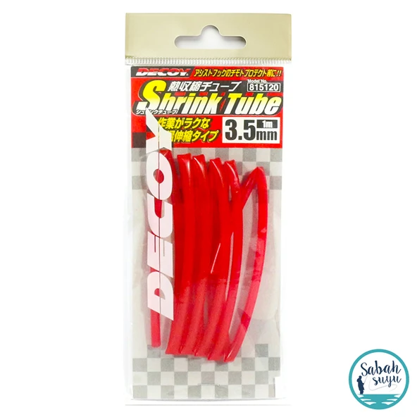 Decoy T-3 Shrink Tube Asist İğne Makaronu 3.5mm 1mt Kırmızı ürün görseli 1