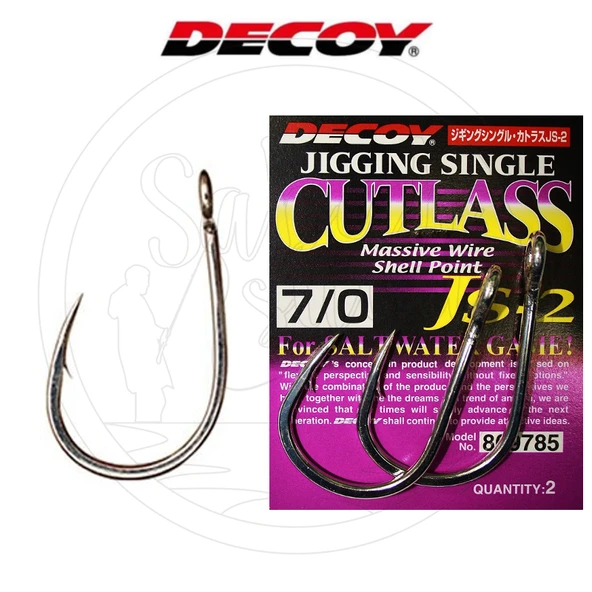 Decoy JS-2 Jigging Single Cutlass Delikli İğne #7/0 (2 Adet) ürün görseli 1