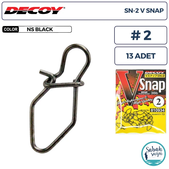Decoy SN-2 V Snap Klips #2 38lb (13 Adet) ürün görseli 1