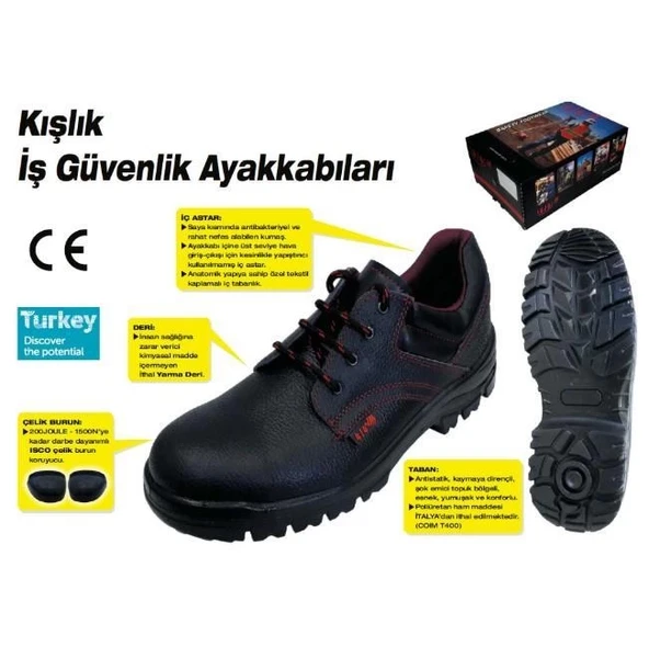 Mey İthalat® 414 Çelik Burunlu İş Ayakkabısı S2 44 Numara ürün görseli 1