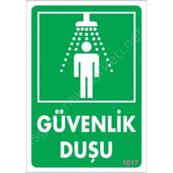 Mey İthalat® Güvenlik Duşu Uyarı Levhası 17,5x25 KOD:1017 ürün görseli 1