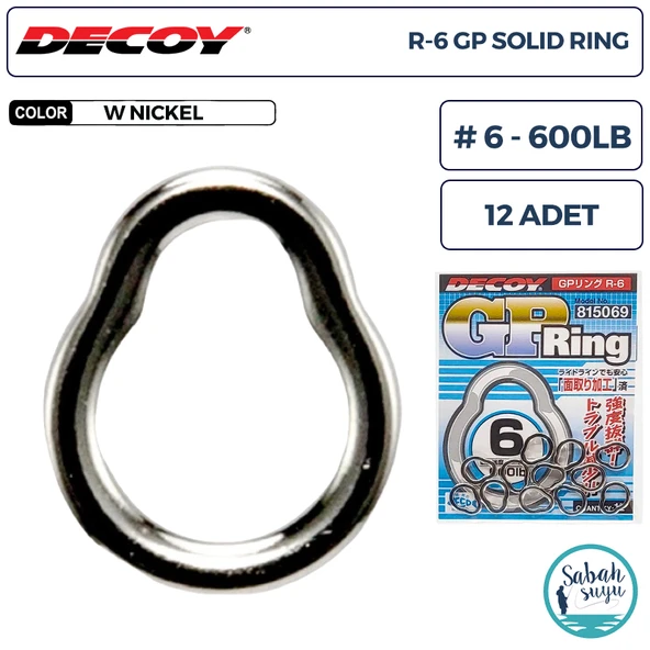 Decoy R-6 GP Solid Ring (Kapalı Halka) #6 600lb (12 Adet) ürün görseli 1