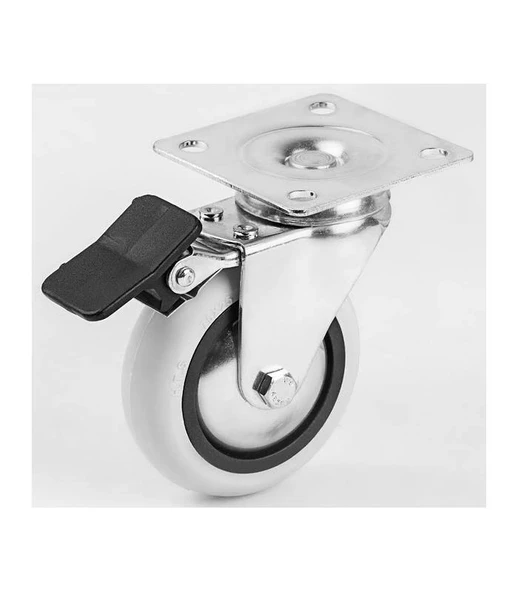 Mey İthalat® HTS 353 75x25 mm Frenli Tablalı Teker ürün görseli 1