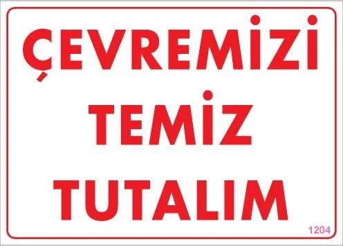 Mey İthalat® Temizlik Düzen Uyarı Levhası 25x35 KOD:1204 ürün görseli 1