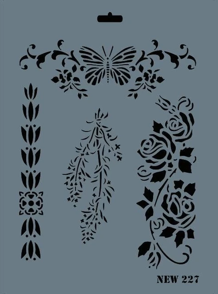 Mey İthalat® Rich New Seri N-227 Stencil 35x25 cm ürün görseli 1
