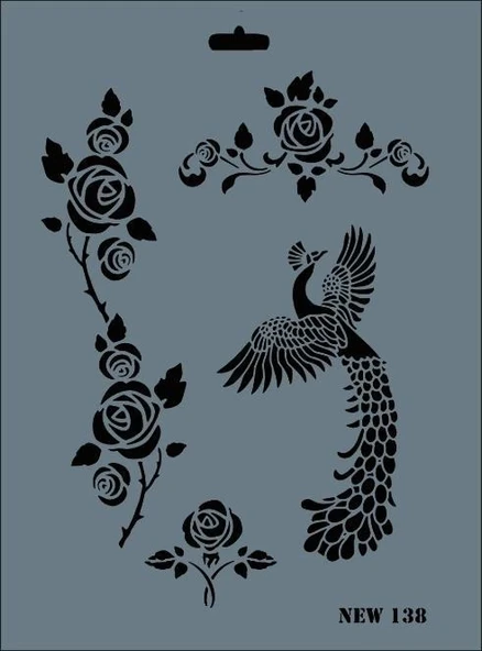 Mey İthalat® Rich New Seri N-138 Stencil 35x25 cm ürün görseli 1