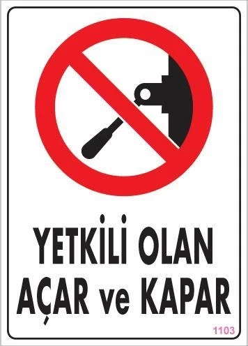 Mey İthalat® Yetkili Elektrik Uyarı Levhası 25x35 KOD:1103 ürün görseli 1