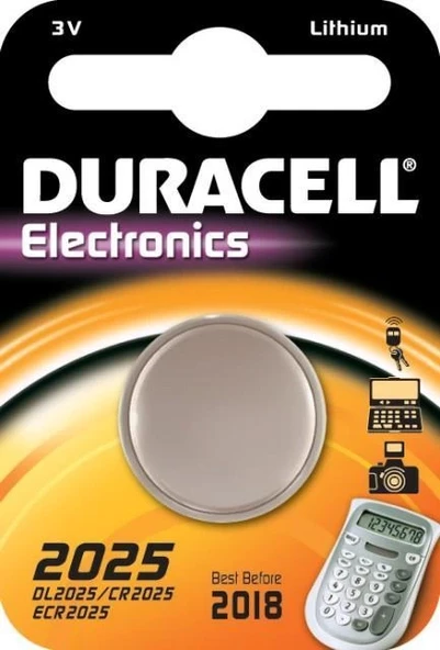 Mey İthalat® Duracell CR 2025 Lityum Pil 3 Volt ürün görseli 1