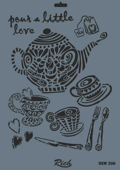Mey İthalat® Rich New Seri N-200 Stencil 35x25 cm ürün görseli 1