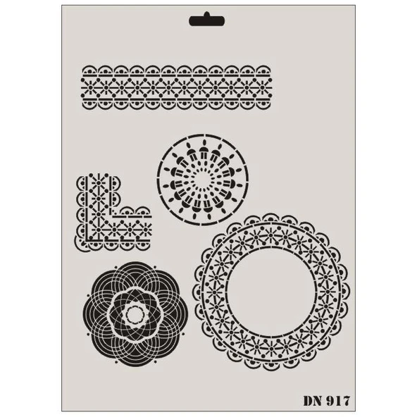 Mey İthalat® Rich Dantel Seri DN-917 Stencil 35x25 cm ürün görseli 1