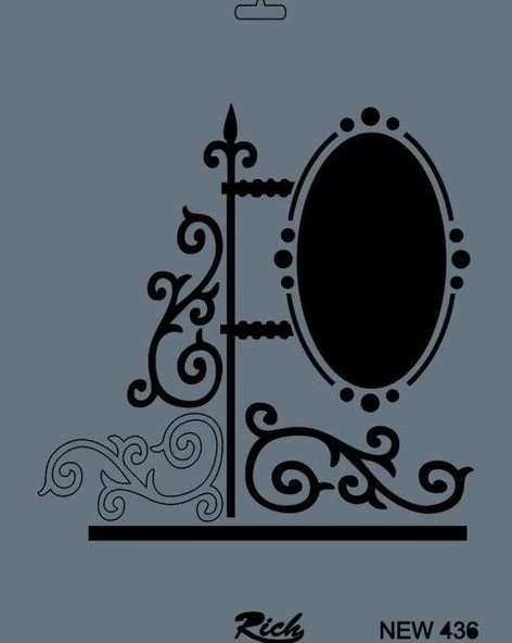 Mey İthalat® Rich New Seri N-436 Stencil 35x25 cm ürün görseli 1