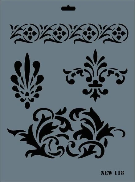 Mey İthalat® Rich New Seri N-118 Stencil 35x25 cm ürün görseli 1