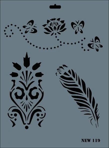 Mey İthalat® Rich New Seri N-119 Stencil 35x25 cm ürün görseli 1
