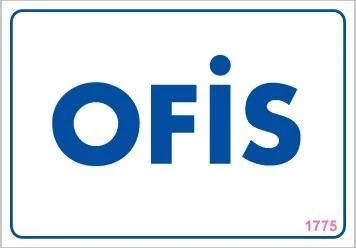 Mey İthalat® Ofis Uyarı Levhası 17,5x25 KOD:1775 ürün görseli 1