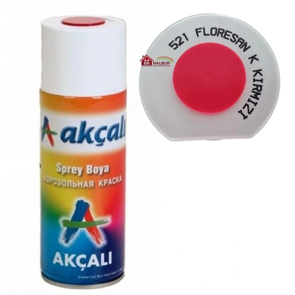 Mey İthalat® Akçalı Sprey Boya 400 ml 521 Florasan Koyu Kırmızı ürün görseli 1