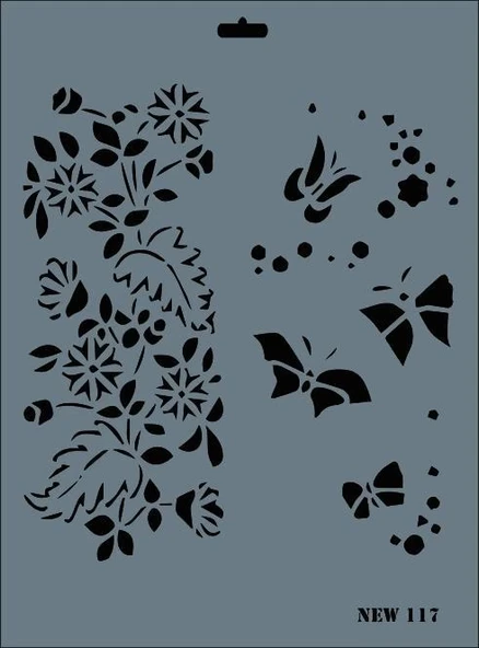Mey İthalat® Rich New Seri N-117 Stencil 35x25 cm ürün görseli 1