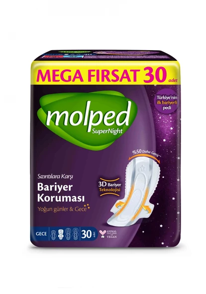Mey İthalat®   SüperNight Gece Mega Ped 30 Adet ürün görseli 1